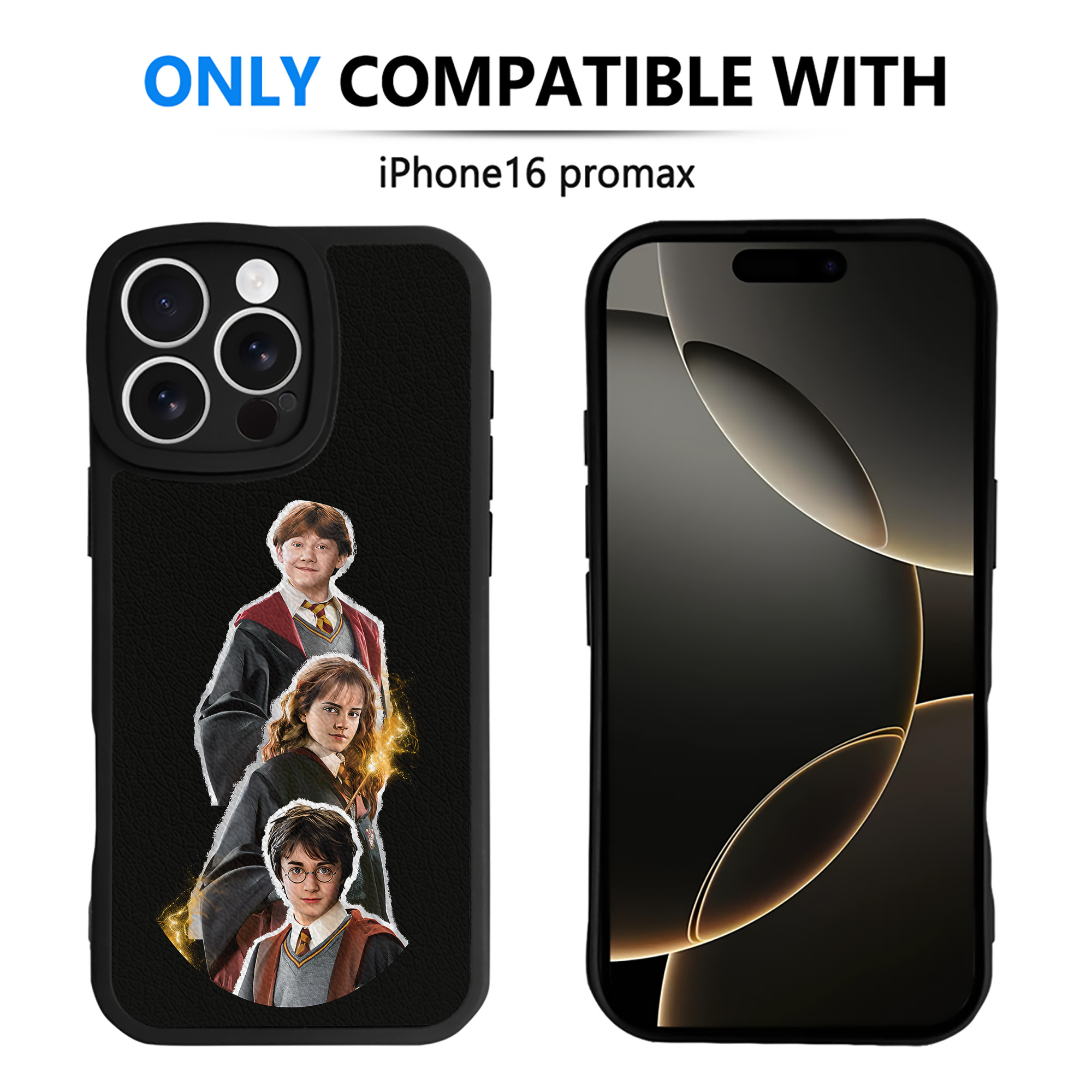 （画像用） Harry Potter ハリー・ポッターシリーズ 【iPhone 16シリーズ対応】シリコンスマホケース（レザー調） 材質：シリコン